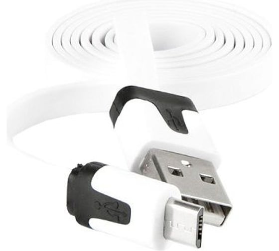 Дата-кабель Red Line плоский, USB - micro USB lite, белый УТ000010319 1