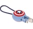 Кабель-брелок Red Line USB - Lightning, Captain America, Marvel, 20 см, синий УТ000018829 1