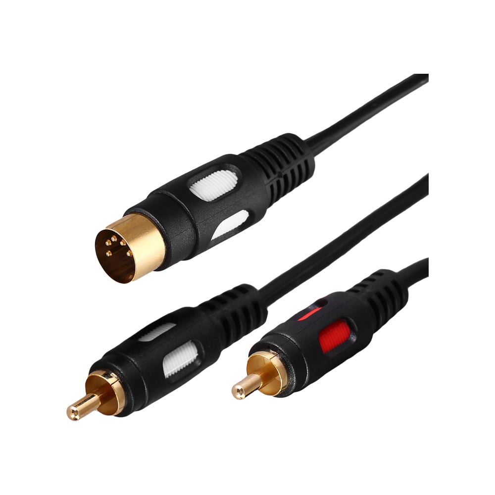 Кабель REXANT DIN 5 Pin - 2 RCA 1,5 м Gold 17-2512 - выгодная цена, отзывы,  характеристики, фото - купить в Москве и РФ