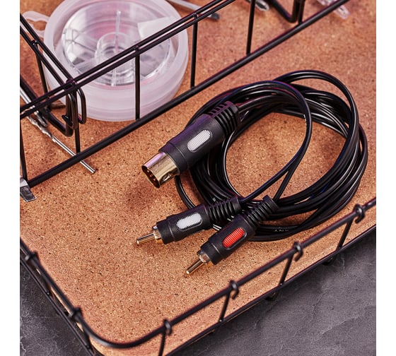 Кабель REXANT DIN 5 Pin - 2 RCA 1,5 м Gold 17-2512