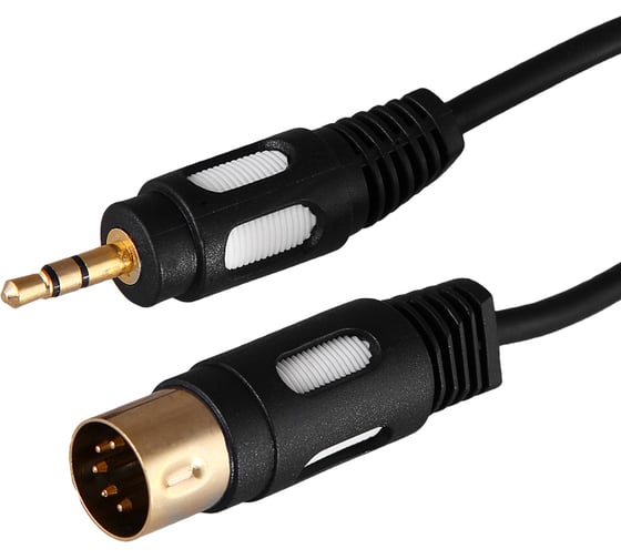 Кабель REXANT DIN 5 Pin - Stereo 3,5 мм 1,5 м Gold 17-2502