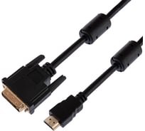 Кабель REXANT HDMI - DVI-D с фильтрами 5 м Gold 17-6306