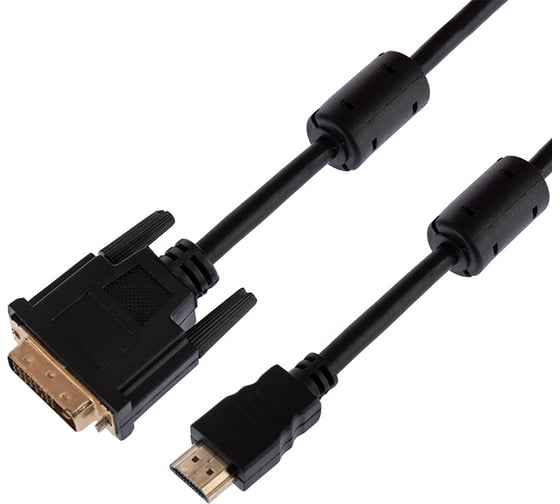 Кабель REXANT HDMI - DVI-D с фильтрами 5 м Gold 17-6306 22221507