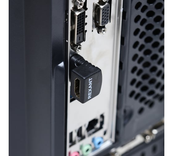 Угловой переходник штекер REXANT HDMI - HDMI гнездо 17-6805
