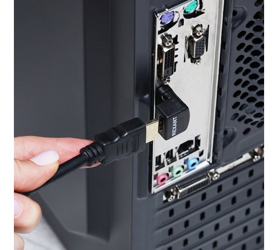Угловой переходник штекер REXANT HDMI - HDMI гнездо 17-6805