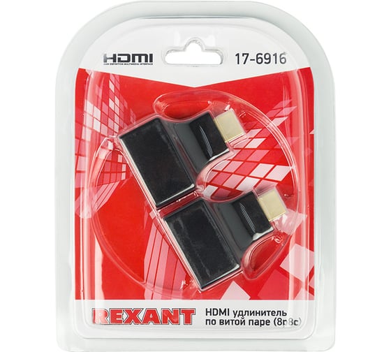 Удлинитель HDMI по витой паре RJ-45 8P-8C REXANT 17-6916