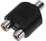 Переходник гнездо REXANT RCA - 2 гнезда RCA 50 шт 14-0422 2