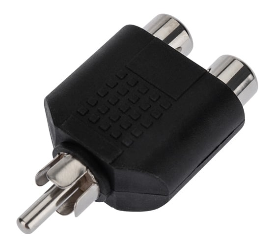 Переходник штекер REXANT RCA - 2 гнезда RCA 50 шт 14-0421 1