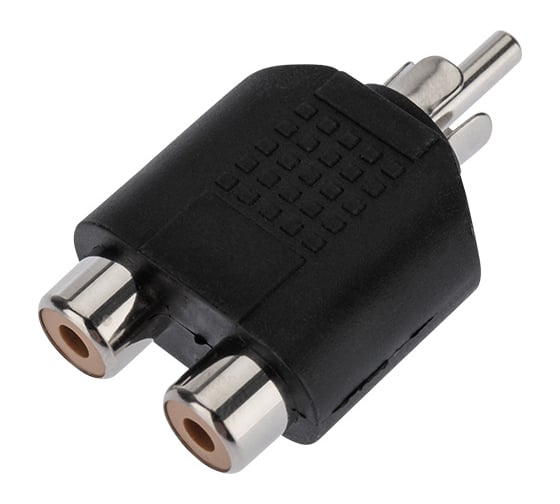 Переходник штекер REXANT RCA - 2 гнезда RCA 50 шт 14-0421
