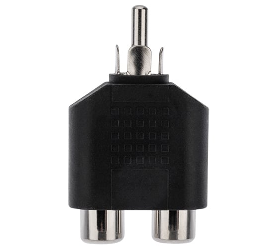 Переходник штекер REXANT RCA - 2 гнезда RCA 50 шт 14-0421