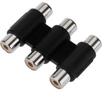 Переходник REXANT 3 гнезда RCA - 3 гнезда RCA, 50 шт 14-0434