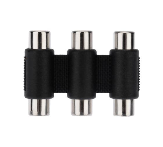 Переходник REXANT 3 гнезда RCA - 3 гнезда RCA, 50 шт 14-0434