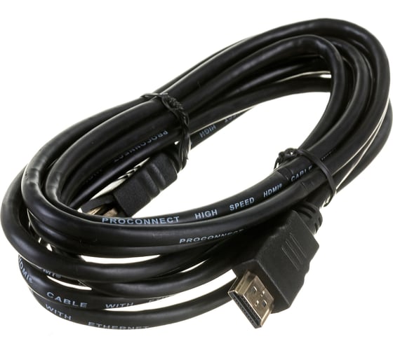 Кабель REXANT HDMI-HDMI 3 м, Gold с фильтрами 06-3102