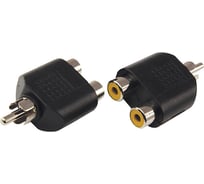 Переходник штекер REXANT RCA - RCA 2 гнезда 06-0162-A