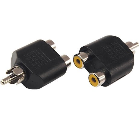 Переходник штекер REXANT RCA - RCA 2 гнезда 06-0162-A