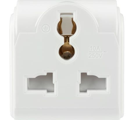 Сетевой адаптер переходник REXANT Квадрат белый 10А 25 шт 11-1011