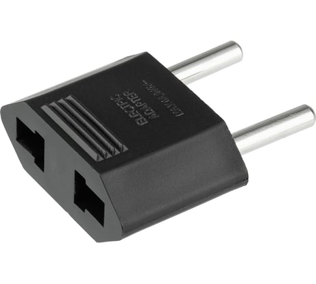 Сетевой адаптер (переходник) с Евро А/F на тонкую вилку С1, REXANT 6А черный 11-1042-01
