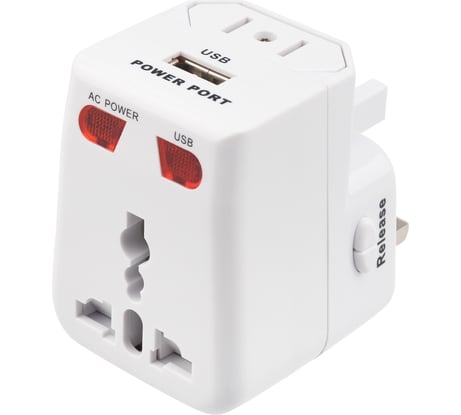 Сетевой адаптер REXANT Путешественник с USB 11-1051