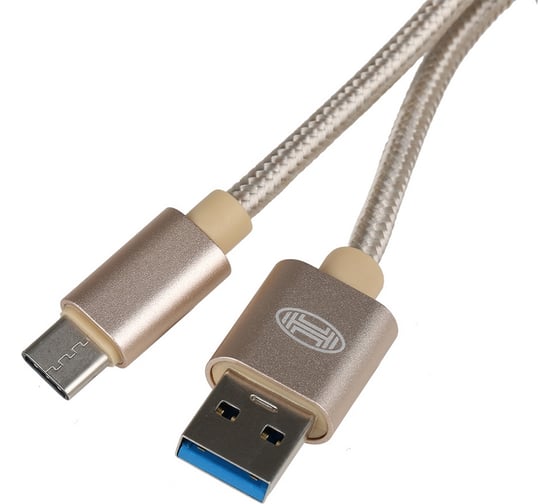 Кабель Heyner Премиум Type C USB 3.0, до 5Gb/сек, быстрая зарядка, 2м Золотой 511380