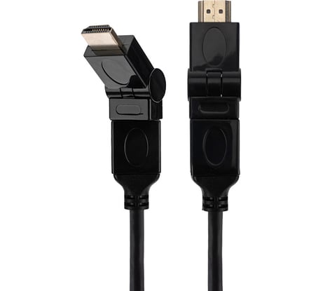 Кабель HDMI 1.4 REXANT Gold, 4К с фильтрами, штекер поворотный 360, 2 метра 17-6204-3