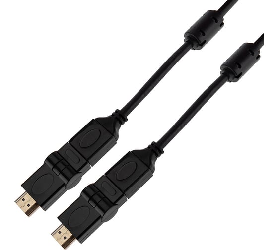 Кабель HDMI 1.4 REXANT Gold, 4К с фильтрами, штекер поворотный 360, 2 метра 17-6204-3
