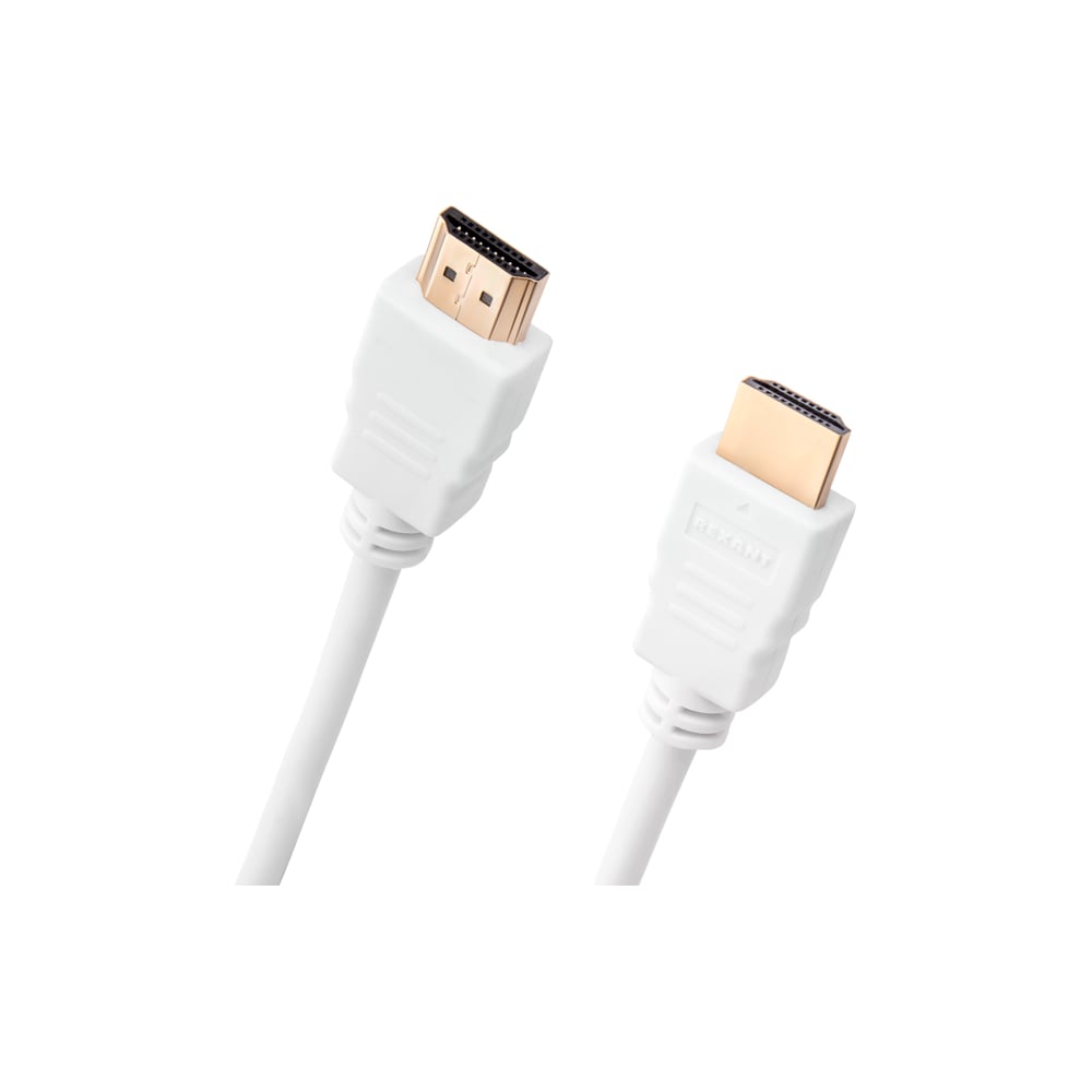 Кабель HDMI 1.4 REXANT Gold, 4К, 2 метра белый 17-6204-1 - выгодная ...