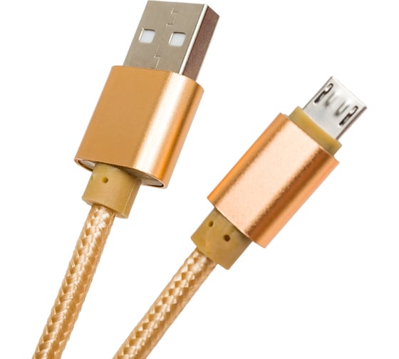 Кабель ENERGY ET-28 USB/MicroUSB, цвет - золотой 104099