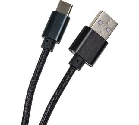 Кабель ENERGY ET-25 USB/Type-C, черный 104103