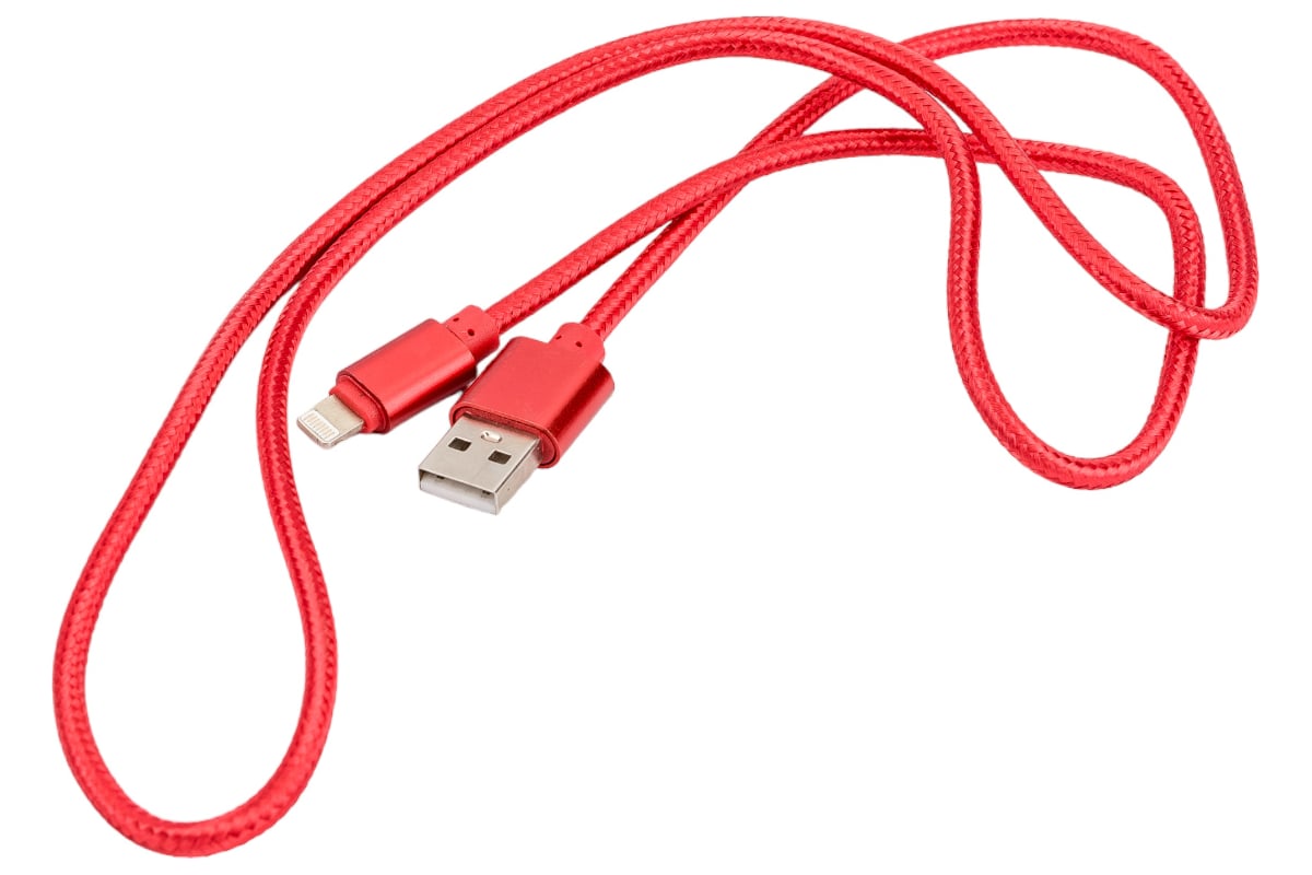 Кабель ENERGY ET-26 USB/Lightning, цвет - красный 104104 - выгодная цена,  отзывы, характеристики, фото - купить в Москве и РФ