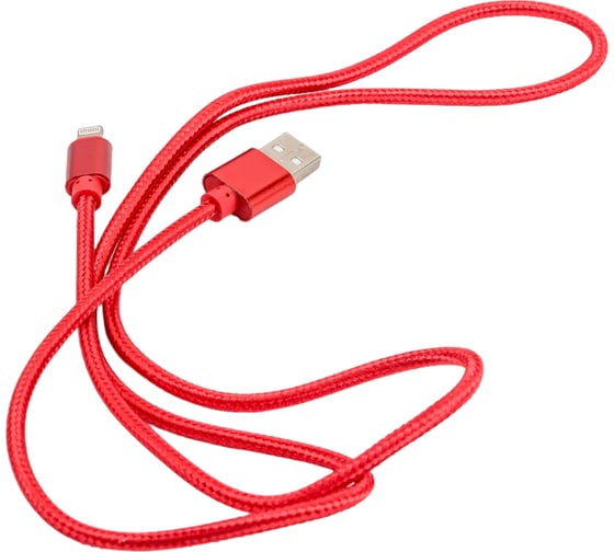 Кабель ENERGY ET-26 USB/Lightning, цвет - красный 104104