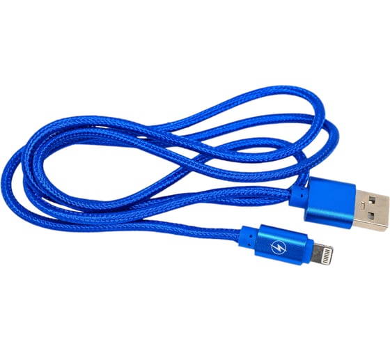 Кабель ENERGY ET-27 USB/Lightning, цвет - синий 104107