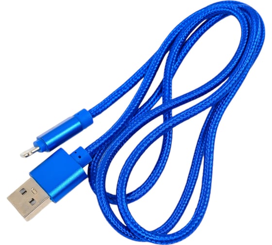 Кабель ENERGY ET-27 USB/Lightning, цвет - синий 104107