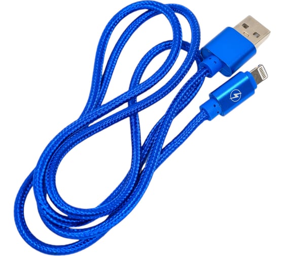 Кабель ENERGY ET-27 USB/Lightning, цвет - синий 104107