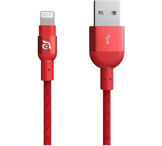 Кабель ADAM elements Premium Aluminum MFILightning Cable PeAk 20B, Red ACBAD20MBFRPRD 1