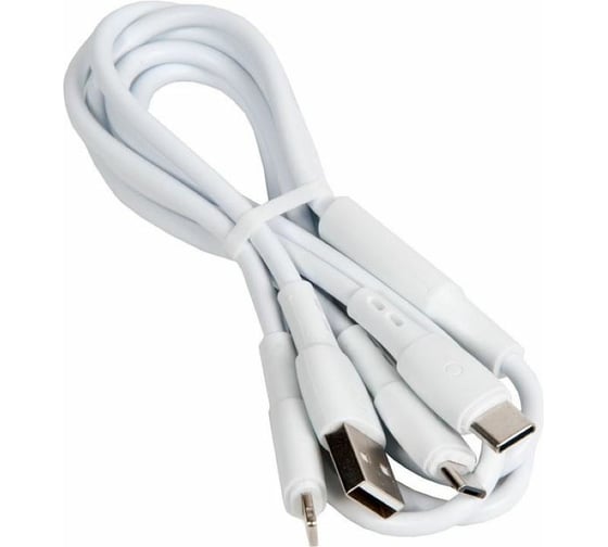Кабель USB Borofone BX71 Shengda для Lightning, Micro USB, Type-C, 2.0A, длина 1м, белый 903689