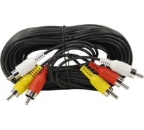 Аудио-видео шнур 3RCA-3RCA, 5 метров Retic 3RCA-3RCA-5M
