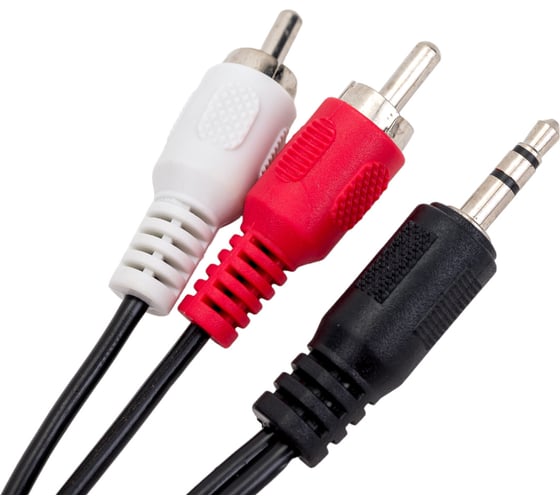 Аудио-видео шнур TWIST 2RCA-3,5 мм стерео mini-jack, 1,2 метра 2RCA-3.5-1.2M