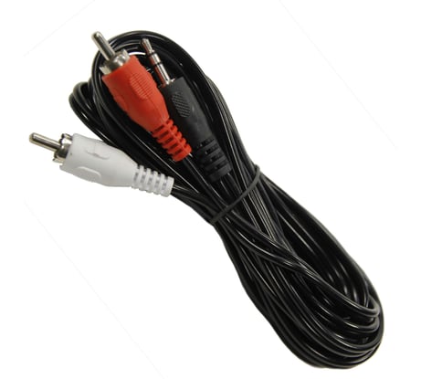 Аудио-видео шнур TWIST 2RCA-3,5 мм стерео mini-jack, 3 метра 2RCA-3.5-3M