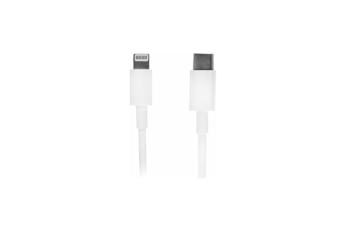 Кабель SONNEN USB Type-C-Lightning с поддержкой быстрой зарядки для iPhone,  белый, 1м, медный 513612