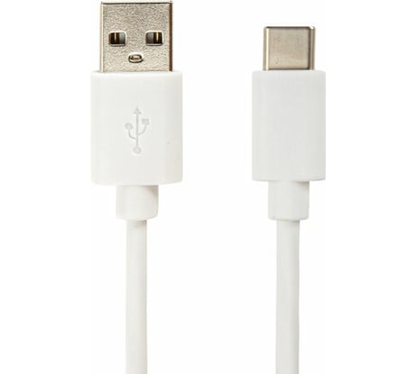 Кабель SONNEN белый, USB 2.0-Type-C, 1 м, медь, для передачи данных и зарядки 513558