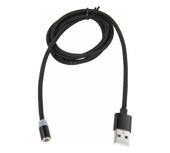 Магнитный кабель SONNEN для зарядки 3в1 USB 2.0-Micro USB/Type-C/Ligtning, 1м, черный 513561