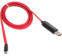 Кабель Hoco USB U29 LED displayed для Micro USB, 2.0A, длина 1.2м, красный 648431