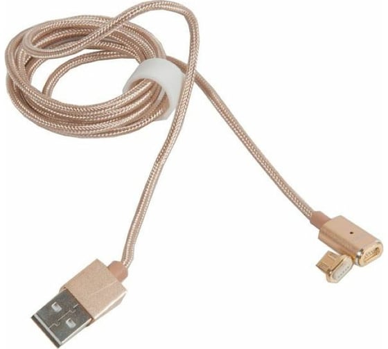 Кабель Hoco USB U16 Magnetic для Micro USB, 2.4A, длина 1.2м, золотой 648437