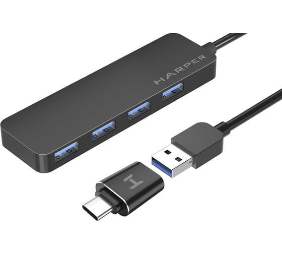 USB концентратор Harper HUB-04M Black H00003292 1