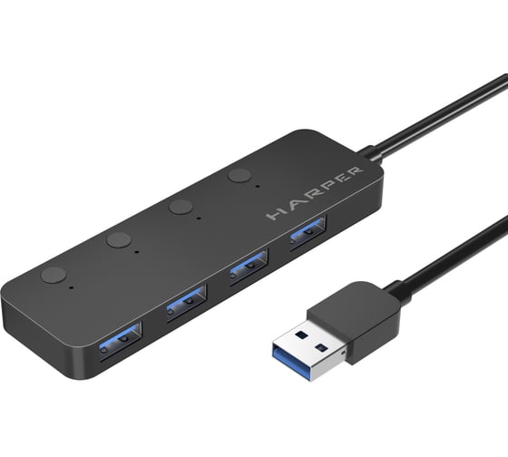 USB концентратор Harper HUB-04MB Black H00003293