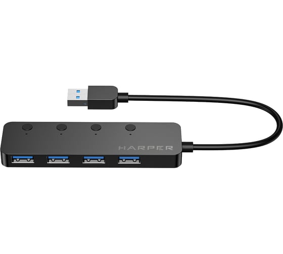 USB концентратор Harper HUB-04MB Black H00003293
