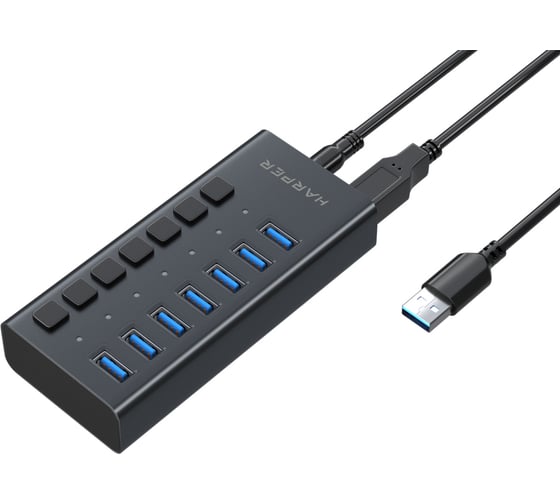 USB концентратор Harper HUB-07MB Black H00003295 1