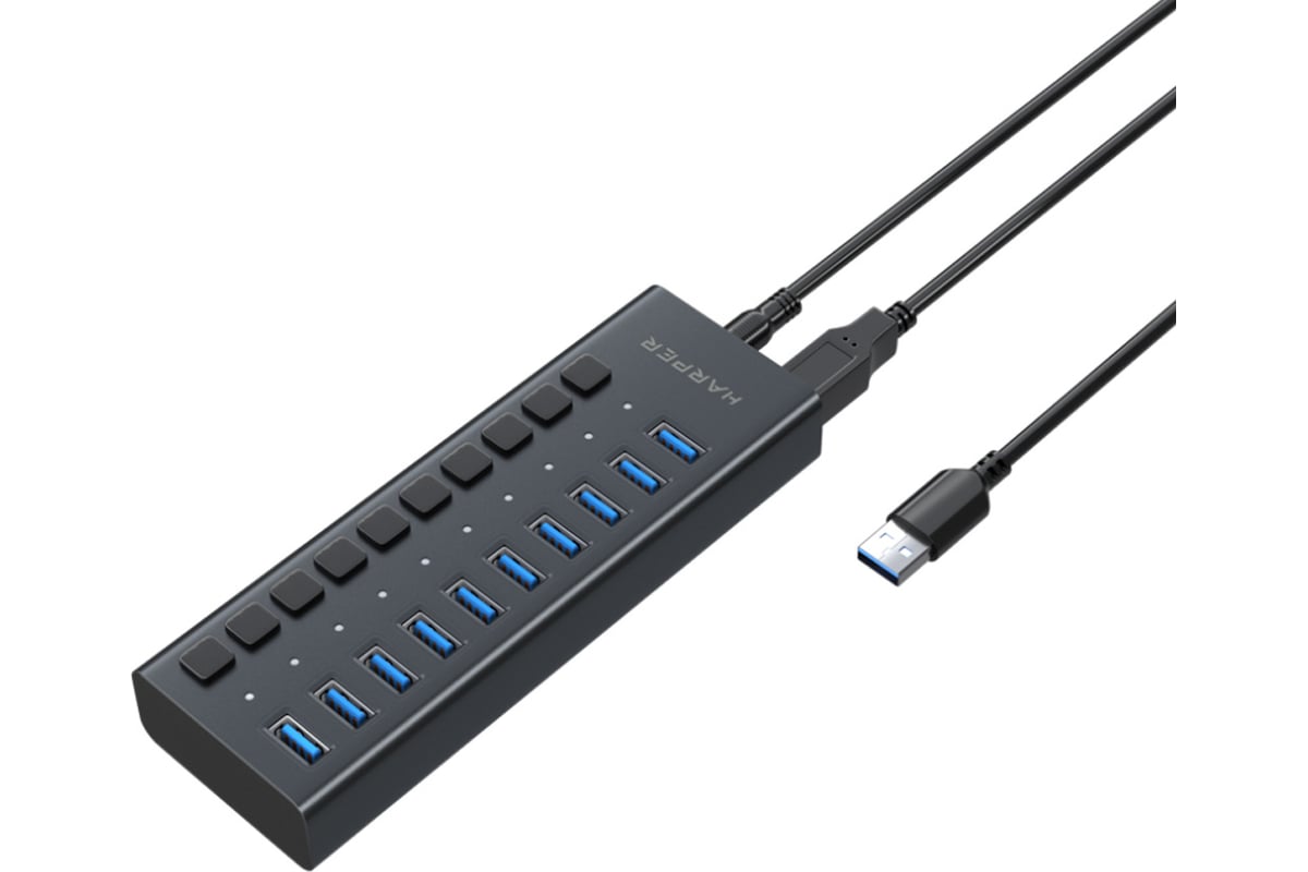 Концентратор USB Harper HUB-10MB Black