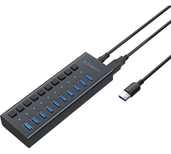 USB концентратор Harper HUB-10MB Black H00003294