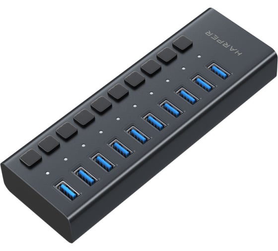 USB концентратор Harper HUB-10MB Black H00003294